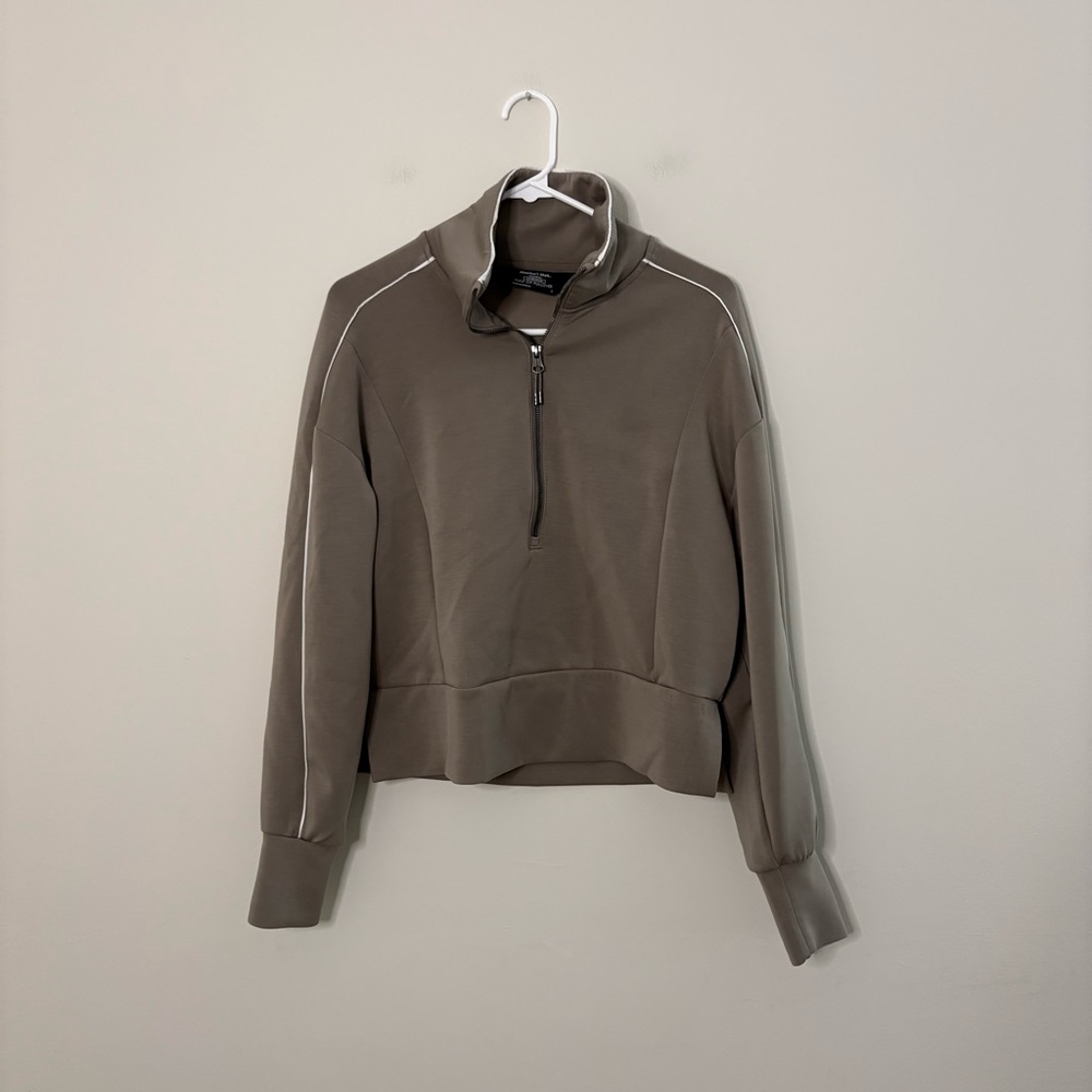 Members Mark Women’s Small Half Zip Pullover Sandwash Beige Luxury Feel